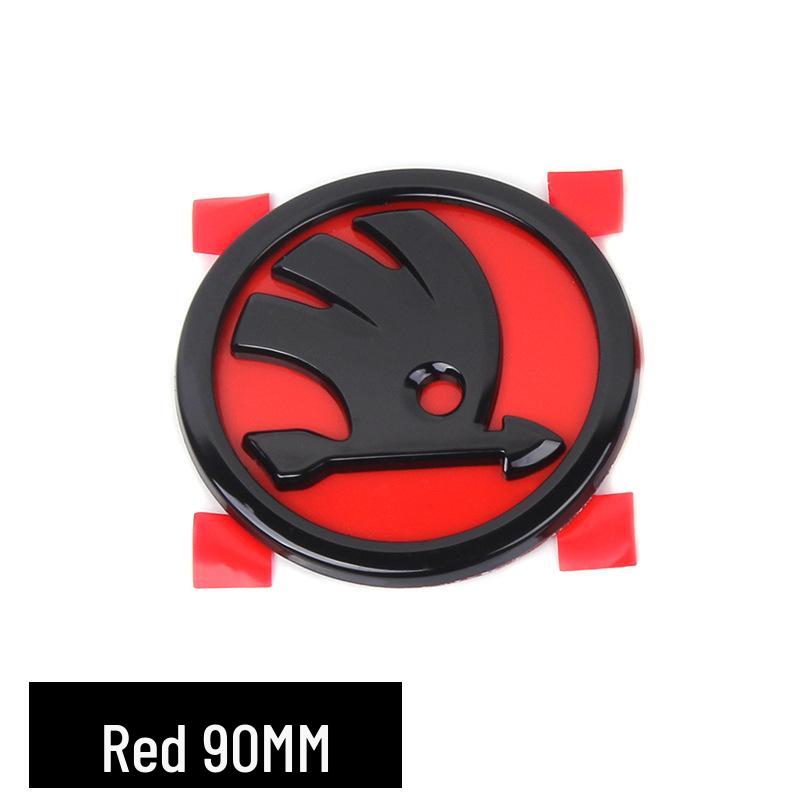 Совместимо со Skoda: Octavia, Fabia 80 мм Передние и задние черные эмблемы, 90 мм Задняя эмблема