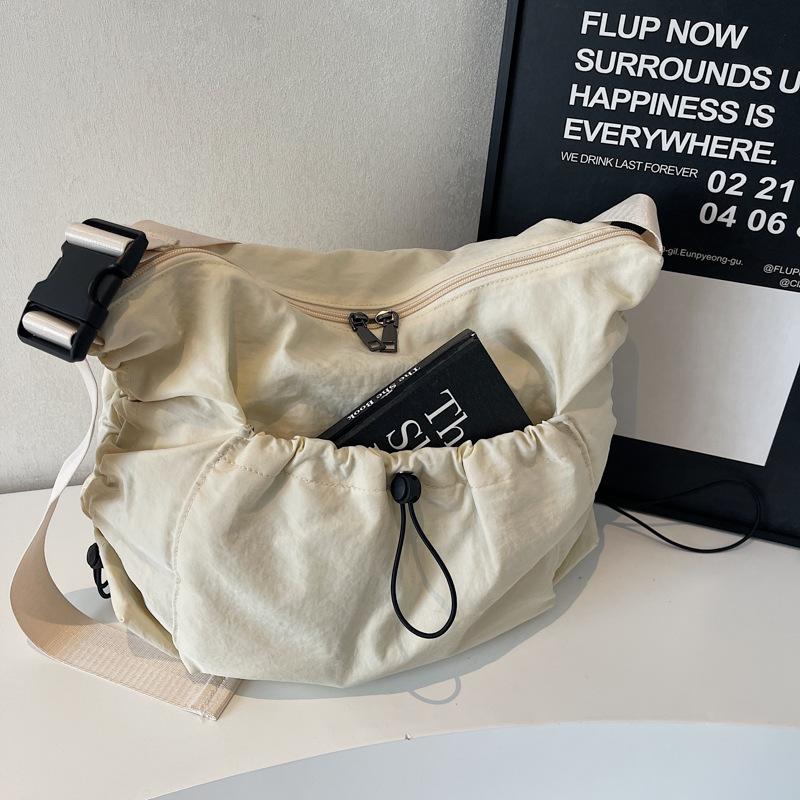 Легкая женская модная сумка-мессенджер, вместительная сумка для пельменей, универсальная сумка через плечо на завязках, сумка для студента.