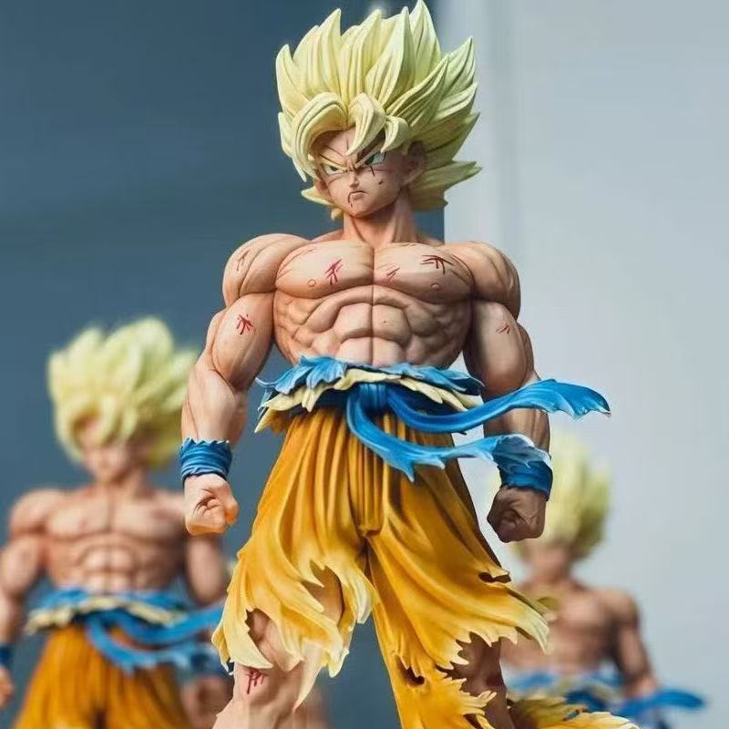 Jt Statue Drogan Boll Z Son Gocool Figure Replaceable Heads Led Base Super Saiyan Gocool Action Figures Collection Mode Toys Gifts