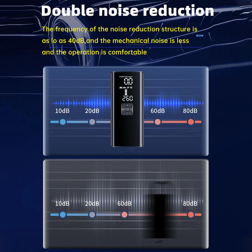 Испытание давления в шинах со светодиодным фонариком 4000 мАч автомобильный воздушный компрессор цифровой для мотоцикла велосипеда мяч шин воздушный насос портативный насос 150PSI