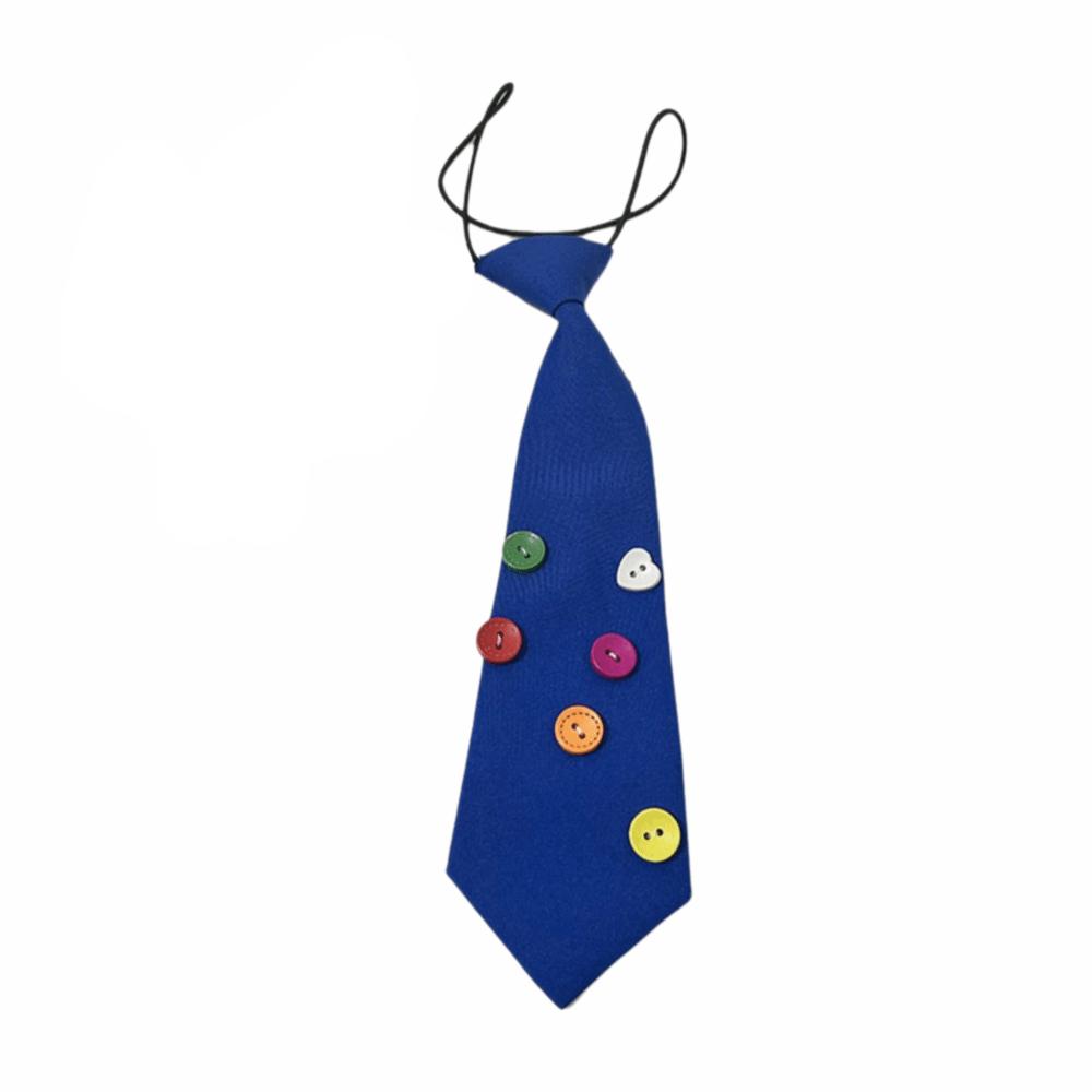 Multicolor Lazy Neckties Colorful Buttons Rubber Band Tie Creative Shirt Tie School Uniform