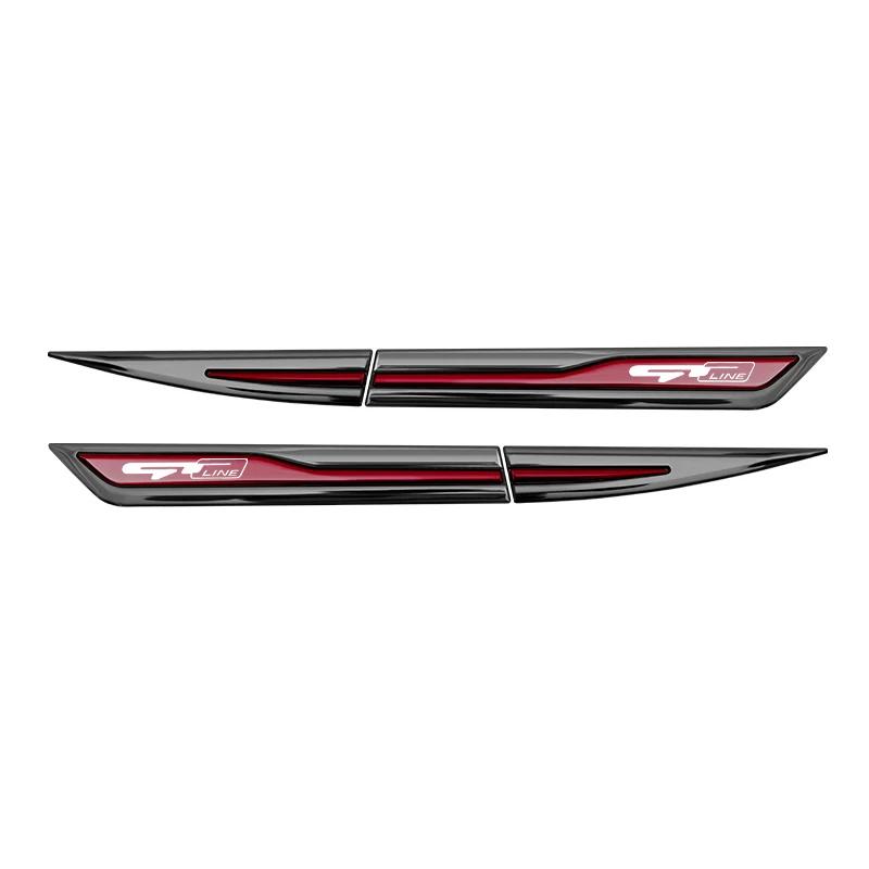 BTNPY1 GT Line Emblem Metal Stickers for Kia K9 Forte Ceed Cerato Rio K3 K5 Car Side Wing Fender Decals Body Exterior Accessories