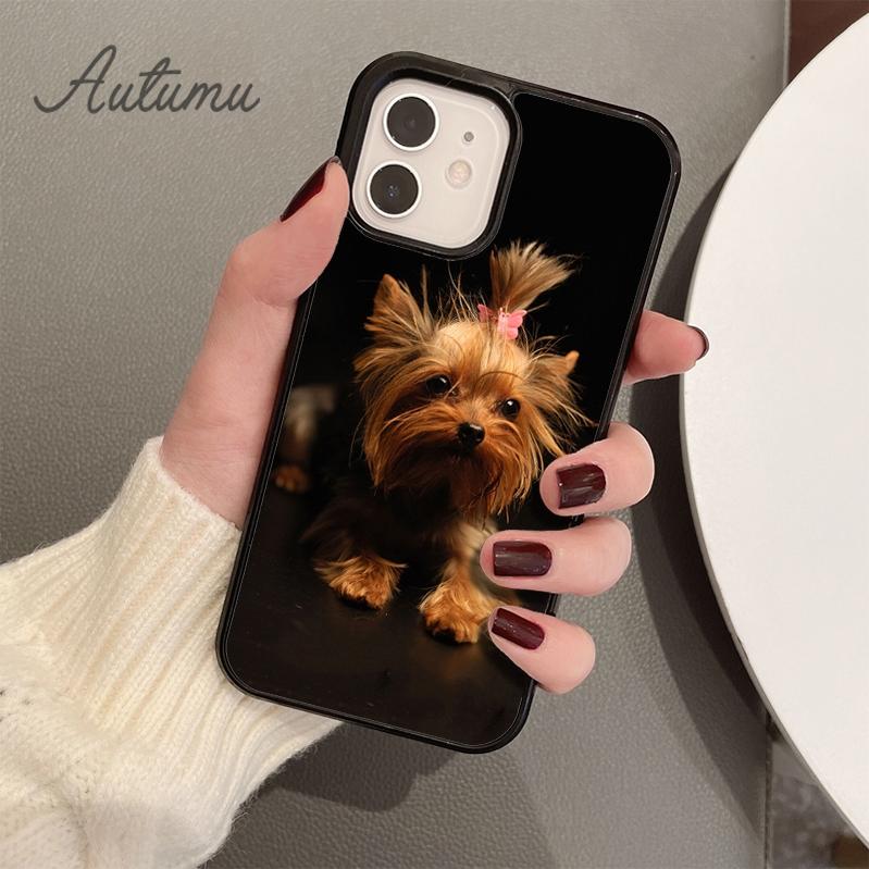 Чехол для телефона со щенком йоркширского терьера для iPhone 11 12 13 14 Pro Max mini X XR XS SE 2020 6S 7 8 Plus Samsung S21 S22