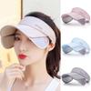 Summer Sport Hat Empty Top Beach/Tennis Adjustable Sun Visor Hat Retractable  Brim Golf Cap