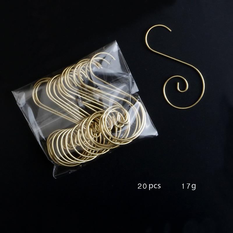 20 шт. S-образный рождественский крючок DIY подвеска для рождественской елки четыре цвета рождественский крючок для кукол новогодний фестиваль украшения аксессуары