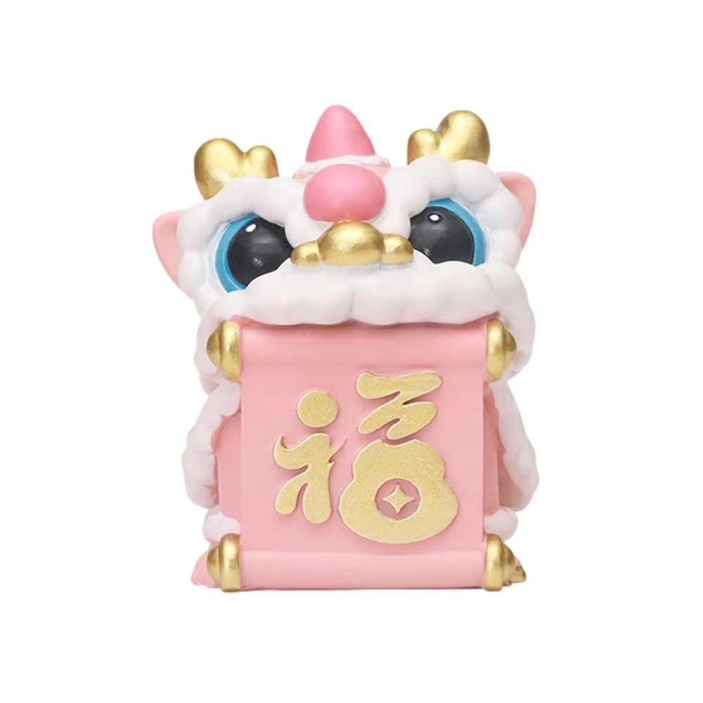 Chinese Style Cute Lion Ornament Cartoon Lucky Dancing Lion Model  Spring Festival Decor