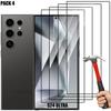 Pack-4 Full Tempered Glass for Samsung Galaxy S24 Ultra - Shockproof Anti-Scratch Screen Protector