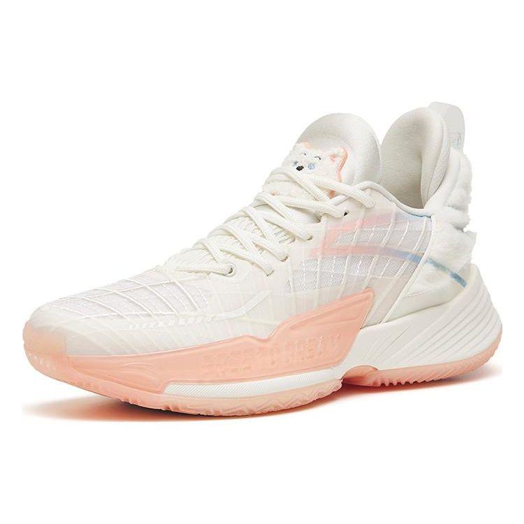 Anta Light Crazy 3 Samoyed Shock Absorption Non-Slip Wear-Resistant Low-Top Basketball Shoes Men Basketball Shoes White Pink 112241108-3