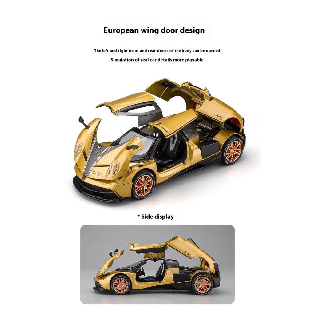 1/22 Pagani Huayra Dinastia Alloy Super Car Diecast Metal Model Classic Gull Wing Door Colection Decoration Children Toy Present