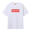 Supreme Футболка с круглым вырезом из чистого хлопка 2025 года, высококачественная парная футболка