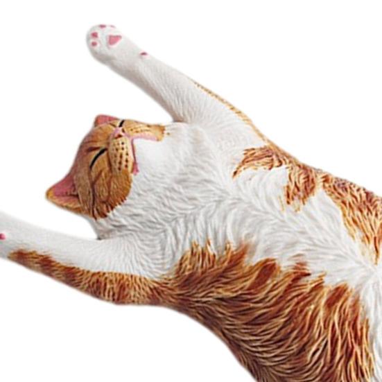 Миниатюрная фигурка котенка из ПВХ, имитация кошки, статуэтка, скульптура, развивающая игрушка-животное, украшение для рабочего стола, подарок для любителей кошек.