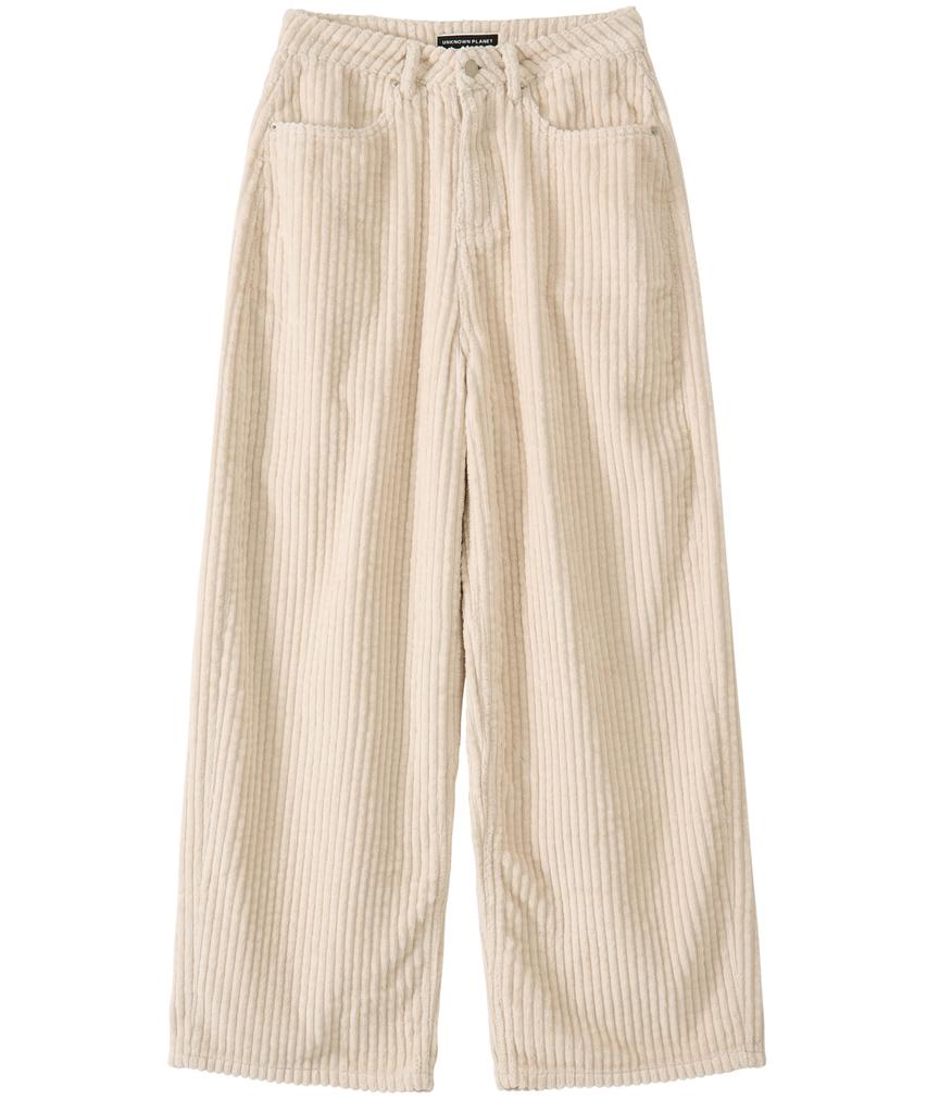 UNKNOWN PLANET Wide Corduroy Pants 2 Colors