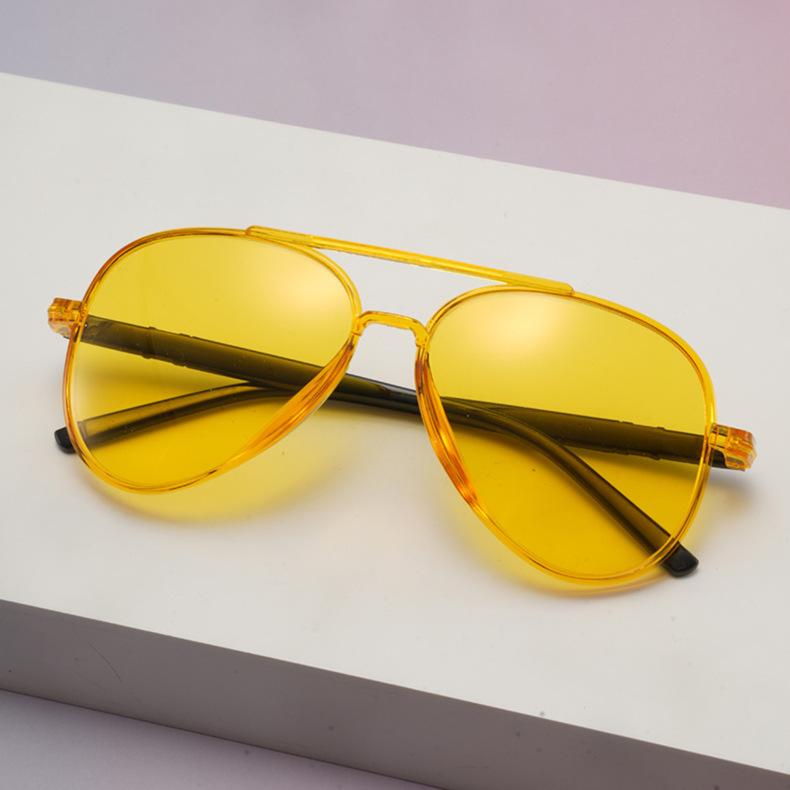 Hot Sale Aviator Sunglasses Gradient Lens Modern Fashion Double Bridges Sun Glasses for Daily & Street Style KJ134