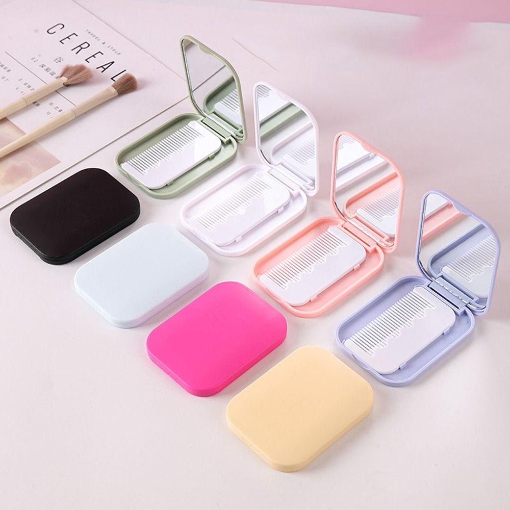 Fashion Makeup Mirror Folding Travel Mirrors Personalised Folding comb  Women