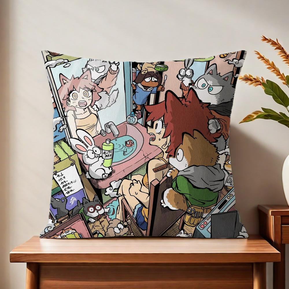 KKazuki OOekaki cushion cover For Pillow Printing Sofa Decoration Home Car Room Coffee Shop Office Nordic Simplicity