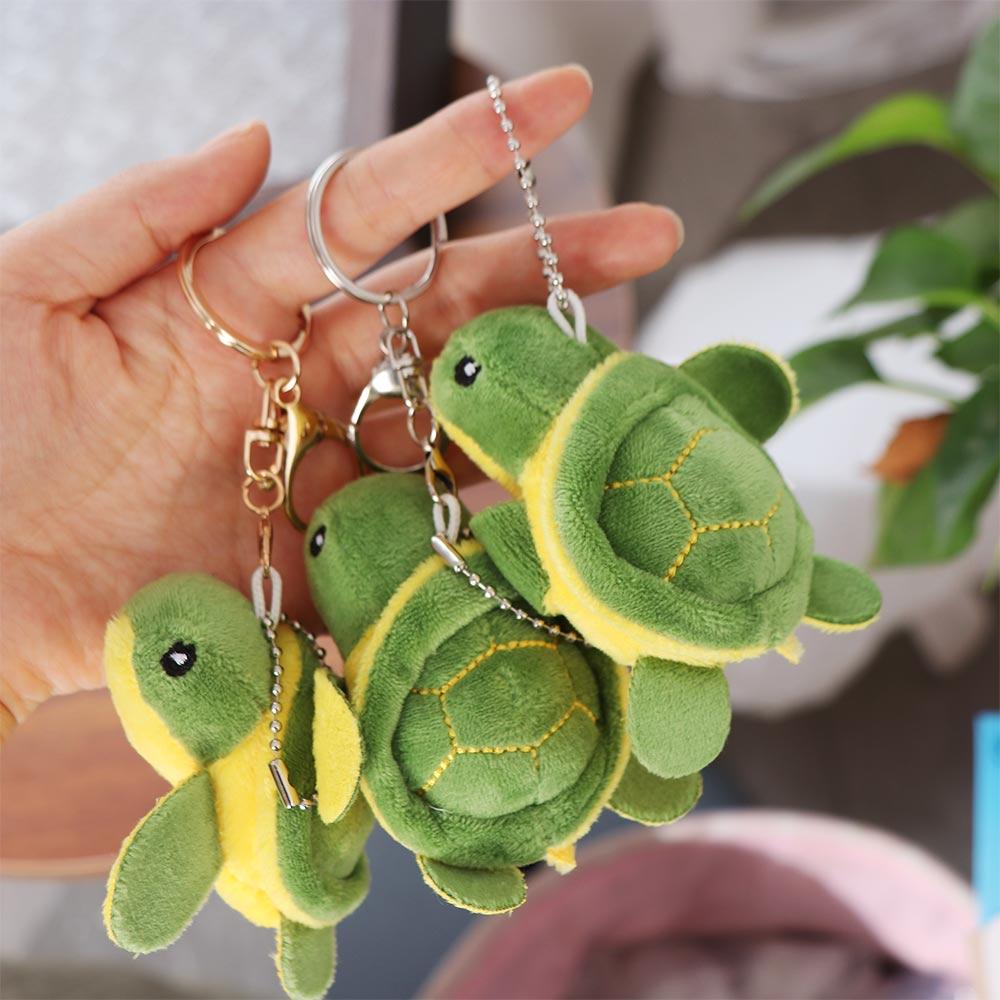Cartoon Turtle Turtle Plush Keychains PP Cotton Turtle Plush Keyring Kids Toys