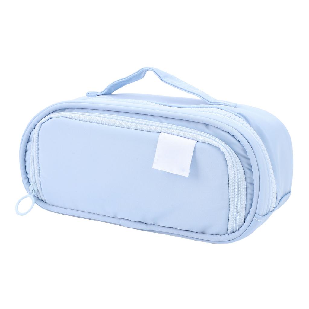 Pencil Pouch with Pull Out Structure Expandable Foldable Pen Bag Canvas Stationery Organizer for Office School Supplies