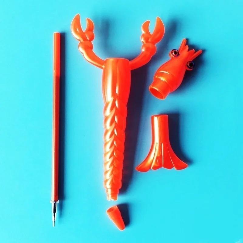 4 шт. Разноцветная 3D гелевая ручка в виде лобстера Креативные канцелярские товары Офисные принадлежности Креативная гелевая ручка для подписи Милые ручки