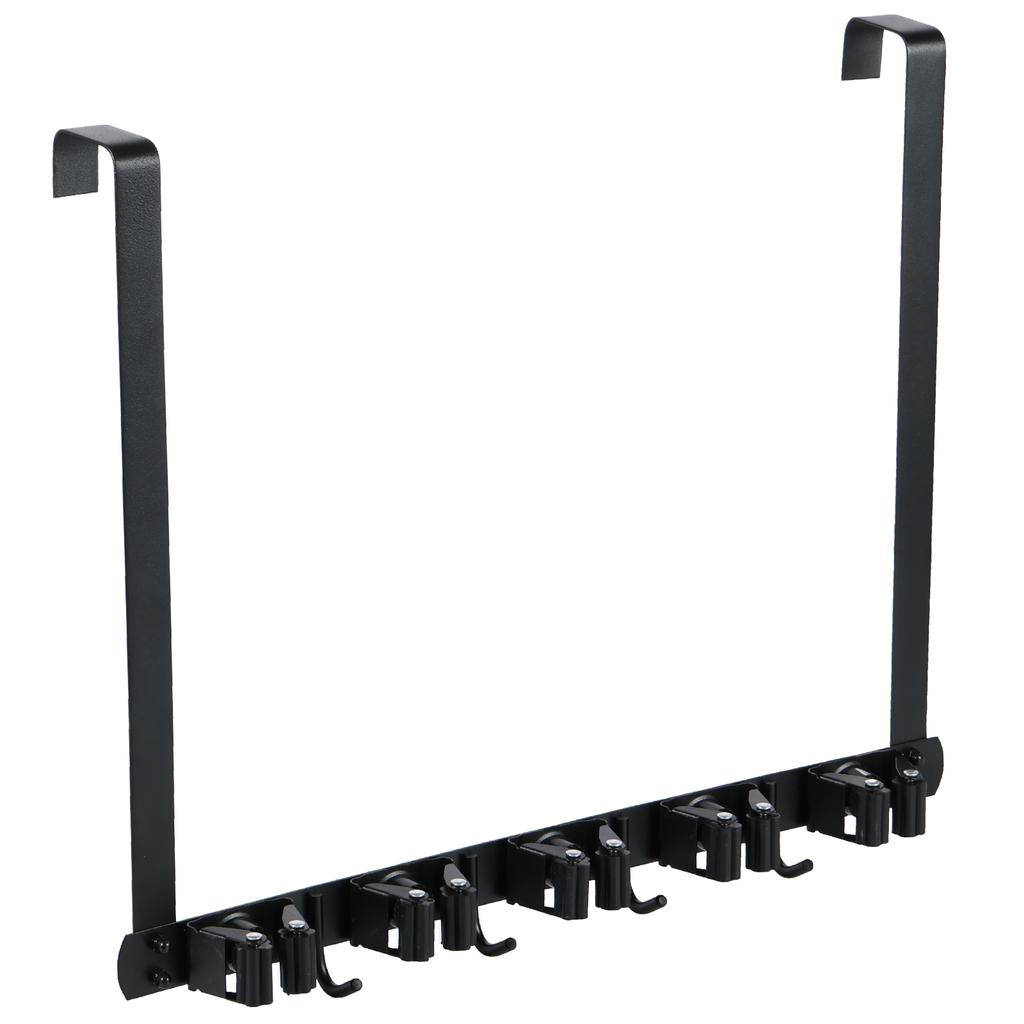 Wall Mount Mop Storage Rack Over The Door Broom Holder Hooks Stainless Steel Kitchen Bathroom Tool Organizer Accessorie