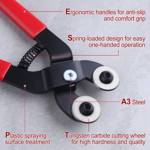 SPEEDWOX Tile Nippers, Glass Tile Nippers, Glass Cutter, Tile Nippers, Mosaic Cutter, Glass Nipper Cutter, Tile Cutting Pliers, Tile Cutting Pliers, R