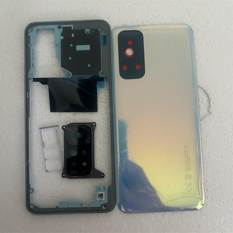 Новый для Xiaomi Redmi Note 11 4G / Note 11S Полный корпус Средняя рамка+Задняя крышка аккумулятора Задняя панель +Линза камеры Запасные части для ремонта