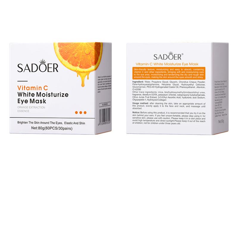 Sadoer Увлажняющая маска для глаз с витамином С, улучшающая маски для сухих глаз
