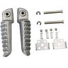 Motor Head Tandem Step Rear Step Kawasaki Left and Right Set Bike Universal ZRX Zephyr Z900 ZX-10R Etc. (Silver)