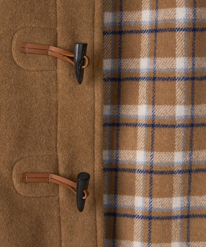 Montgomery Custom Fit Duffle Coat With Horn - Camel