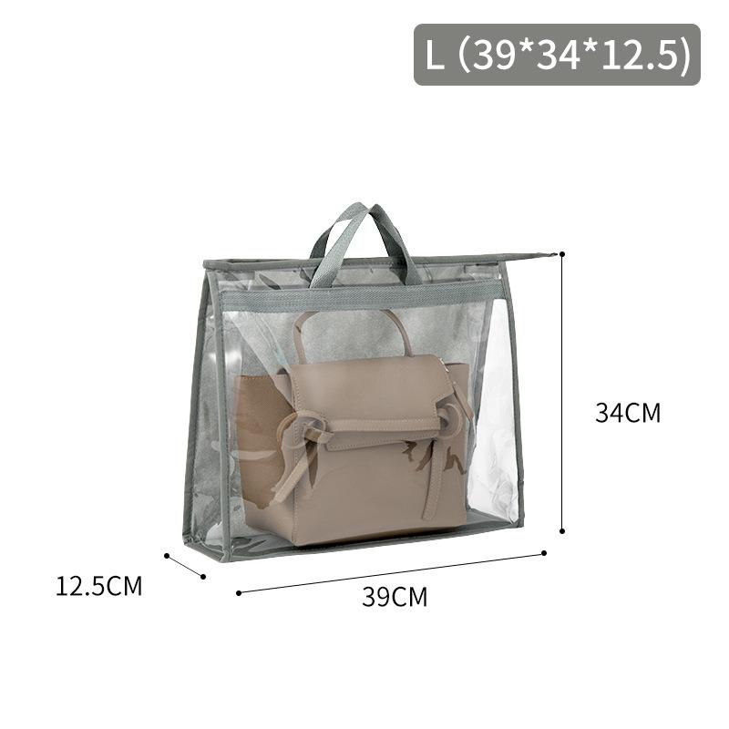 Handbag Dust Bags Clear Purse Storage Organizer For Closet Zipper Hanging Storage Bag For Handbags With Zipper and Handle