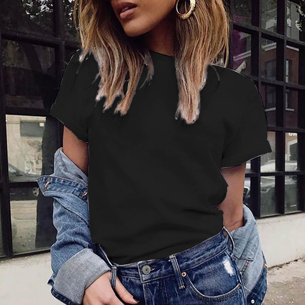 [Cornerstone] Женская модная повседневная блузка, однотонная футболка больших размеров, топ с короткими рукавами и v-образным вырезом