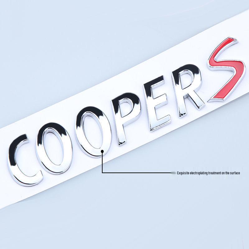 Черный 3D гальванизированный значок CooperS для задней части BMW MINI