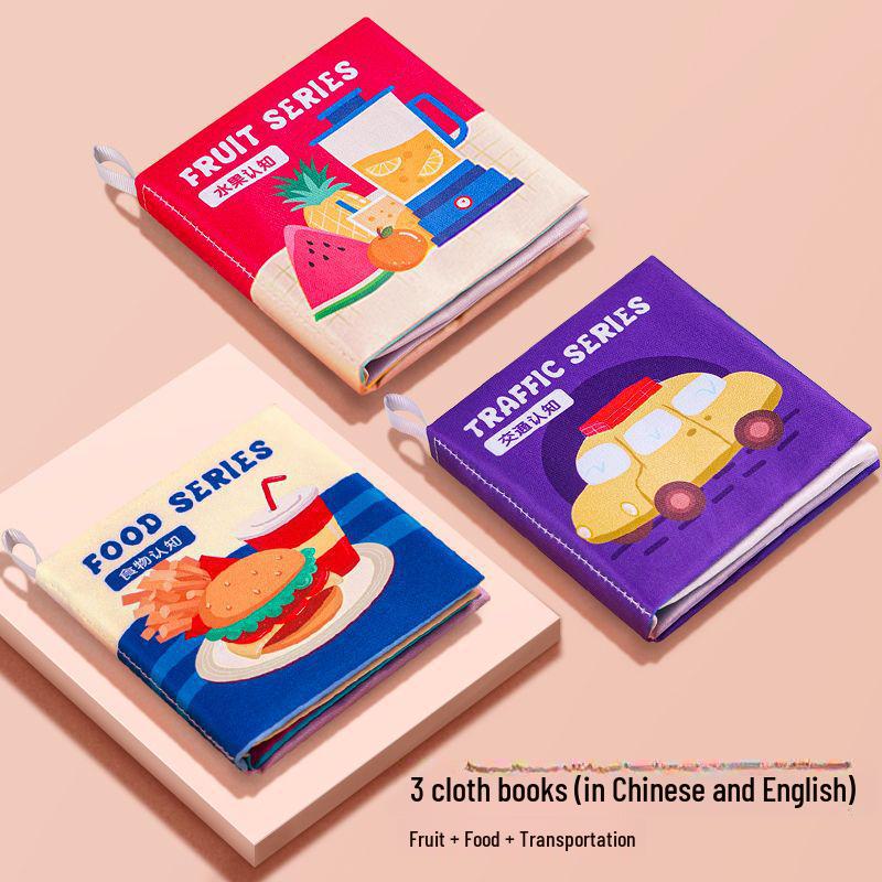 Неразрушимая детская тканевая книга для детей от 3 до 12 месяцев: 3D, Звук, Игрушка для раннего развития