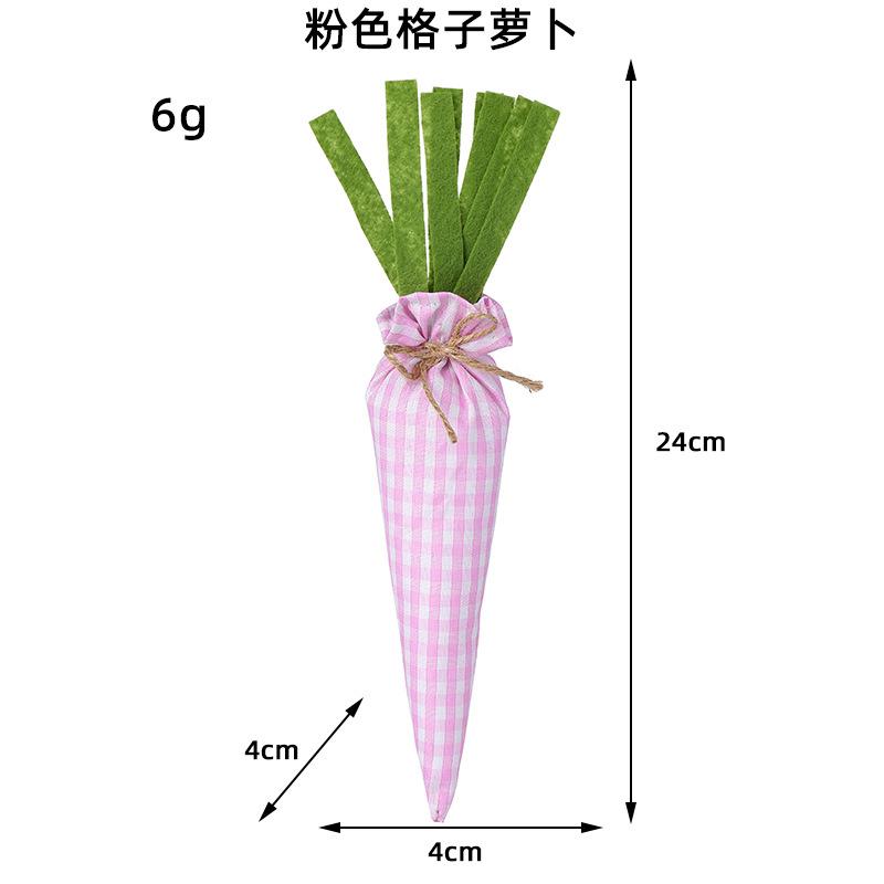 2024 New Easter Fancy Carrot Toy Decoration Fabric Party Scene Doll Hanging Decoration