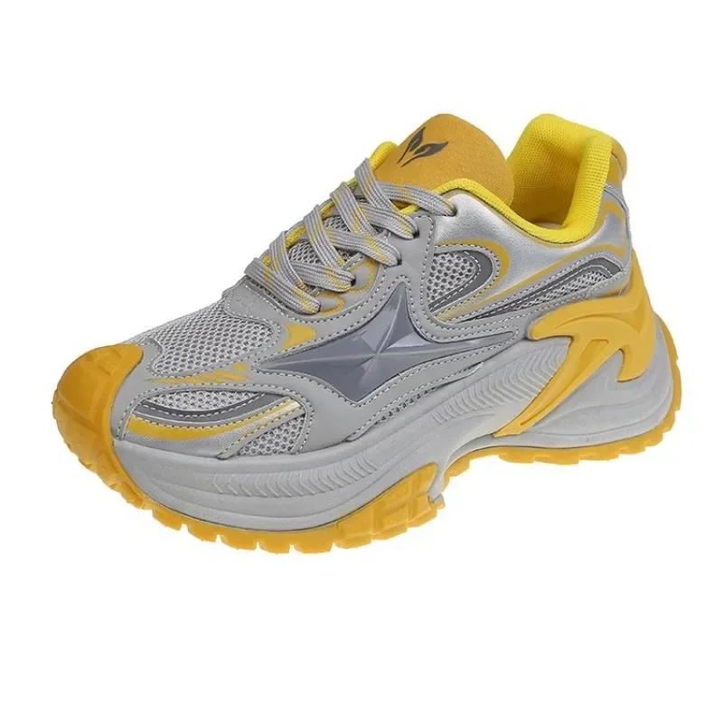 Мода 40 Модные маленькие белые туфли для женщин 2024 года, новые весенние и осенние туфли для отдыха для девочек с толстой подошвой, низкие туфли Zapatillas De Mujer