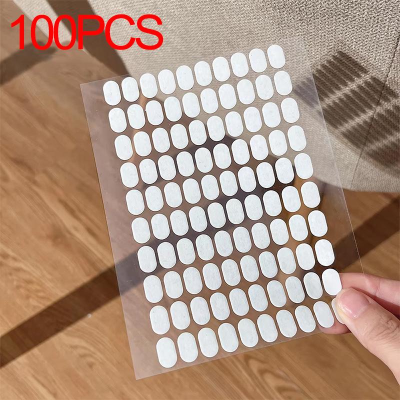 LINMANDA 100/300PCS Nail Art Display Stand Double-Sided Nail Tape Transparent Sticker for Art Practice Design Display Rack