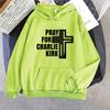 PRAYFOR Charlie Kirk Hoodies Graphic Printing Soft Sweatshirts Long-sleeved  Fleece Clothing  Harajuku Charlie Kirk Pullovers