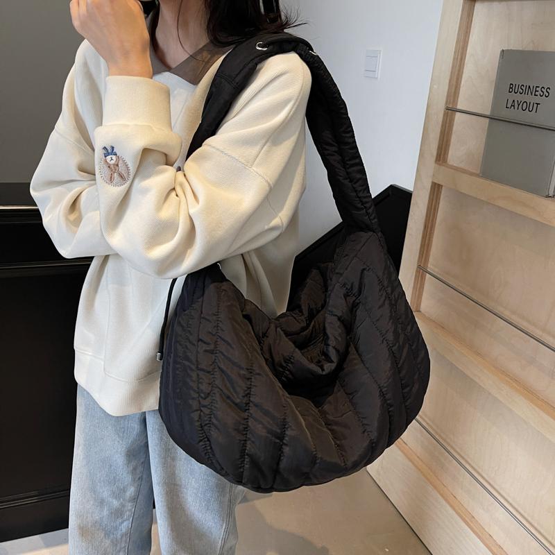 Складная сумка через плечо с завязками, женская сумка для пельменей большой вместимости, сумка через плечо для поездок на работу