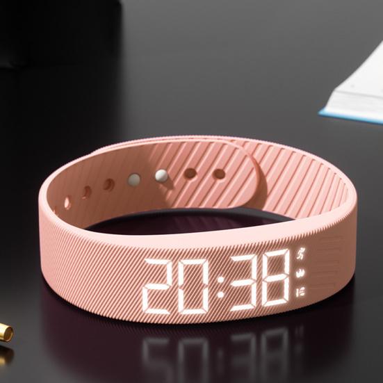 Вибрирующий будильник-напоминание Часы Студенческий бесшумный будильник Браслет Цифровые часы с шагомером Вибрация Секундомер Таймер для глубоко спящих Мужские