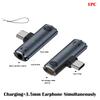 Fast Charging USB Type C Audio Adapter 2 in 1 USB-C Earphone Converter NEW
