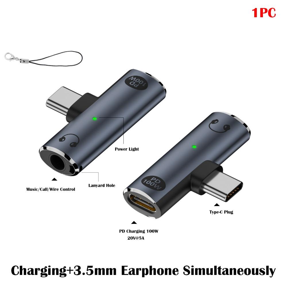 Fast Charging USB Type C Audio Adapter 2 in 1 USB-C Earphone Converter NEW