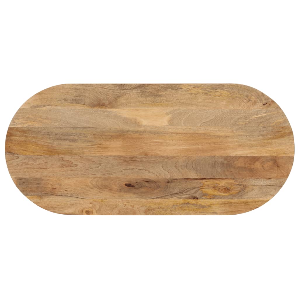 Vidaxl Blat Stołu, 100X40X2,5 Cm, Owalny, Lite Drewno Mango