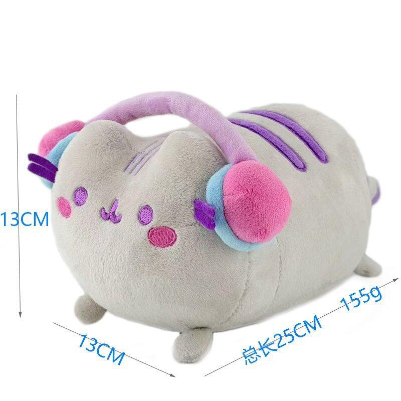 Gamer Plush Set, Cute Soft Cat Stuffed Toys, Kawaii Gaming/Snack Theme, Perfect Gift for Kids