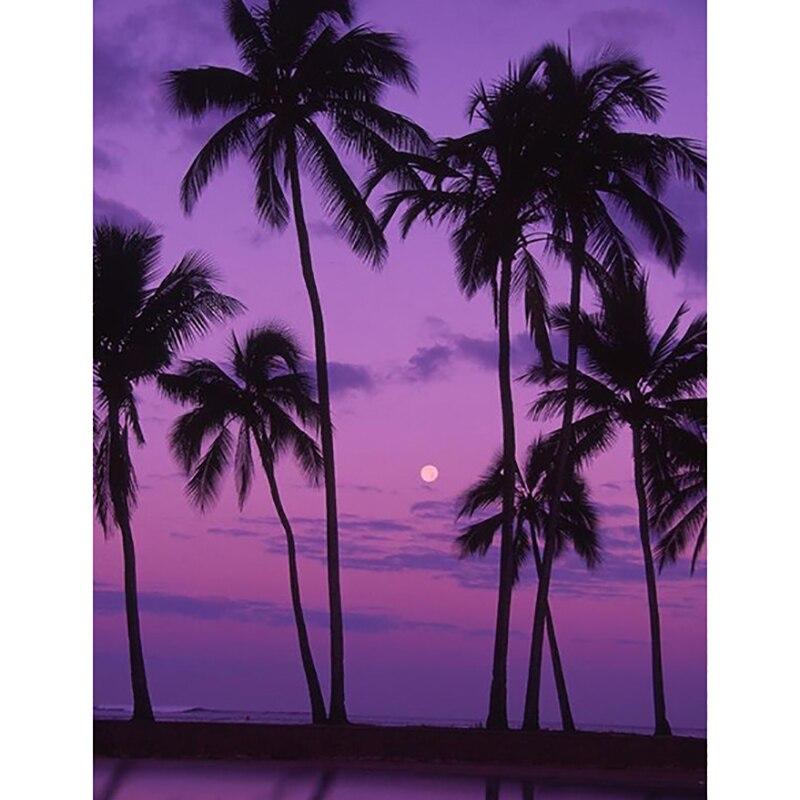 5D DIY Алмазная картина Комплект Кокосовая пальма Алмазная вышивка Стразы Украшения для дома