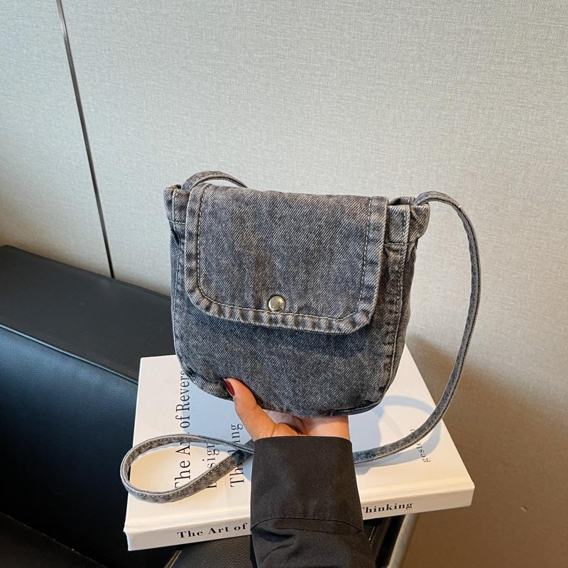 Нишевый дизайн кроссбоди джинсовая маленькая сумка женская ретро простая повседневная сумка для мобильного телефона на плечо на каждый день