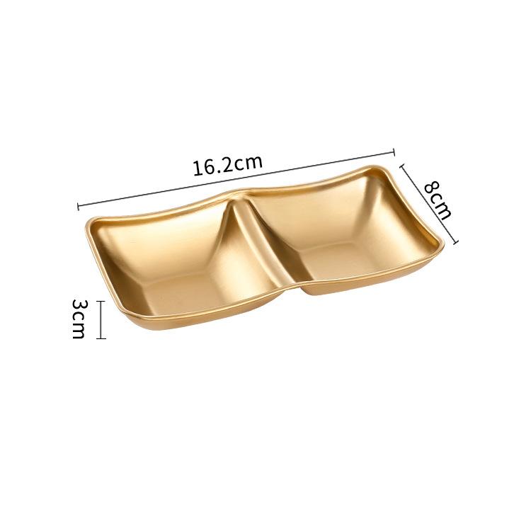 304 Нержавеющая сталь Блюдо для приправ Миска для макания в горячий горшок Соевый соус Барбекю Суши Уксус Тарелка Поднос для приправ Кухонная посуда