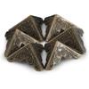 12Pcs Metal Box Corner Protector Triangle Antique Bronze Decorative Box Edge Safety Guard with Screws for Furniture Jewelry Box