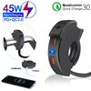 Hot Motorcycle USB TYPE-C Charger PD QC3.0 Fast Charging Waterproof Handlebar Mounting Charging Bracket Socket 12/24V Phone Charger For Moto Bike