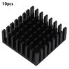10pcs P25*10*25B Aluminum Black Heat Sink Chip Cooling Fin