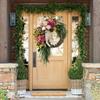 Wreaths Hydrangea for Porch Yard Wedding Decoration Farmhouse Seasonal Decor