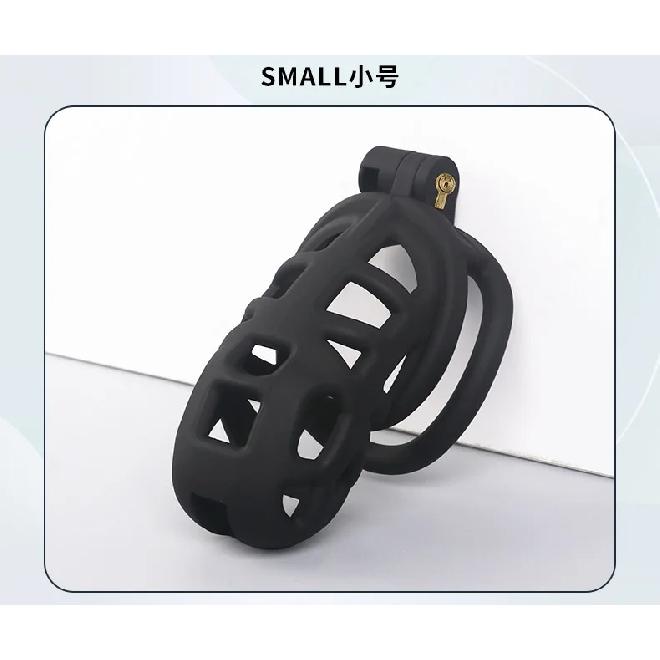 2026 New Chastity Lock Cage SM Flirting Breathable Resin Male Virginity Device Male Penis Lock with 4 Rings